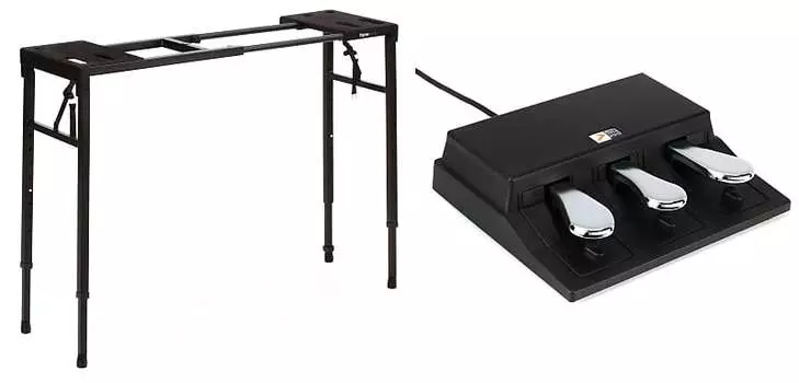 Gator Frameworks GFW-UTILITY-TBL Набор настольных клавишных инструментов для тяжелых условий эксплуатации с тройной педалью Studiologic SLP3D Studiologic