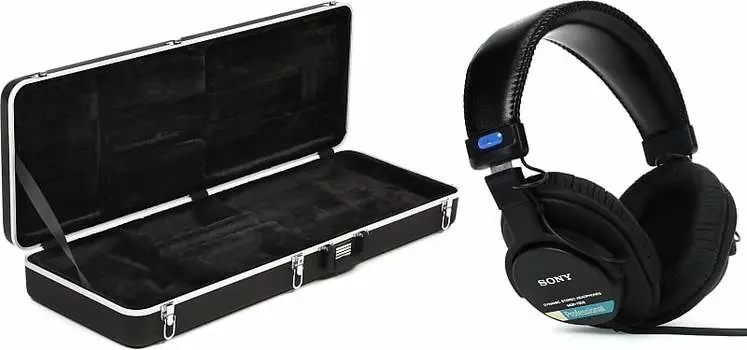 Gator GC-ELECTRIC-A Deluxe Литой футляр из АБС-пластика для электрогитары с двойным вырезом Комплект с профессиональными наушниками закрытого типа Sony MDR-7506 Gator + Sony GC-ELECTRIC-A=1 MDR7506=1