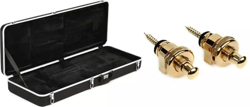 Gator GC-ELECTRIC-A Роскошный литой чехол из АБС-пластика для комплекта электрогитары с двойным вырезом и S-образными замками Schaller с замком для ремешка - золото Gator + Schaller GC-ELECTRIC-A=1 SCH 14010501=1