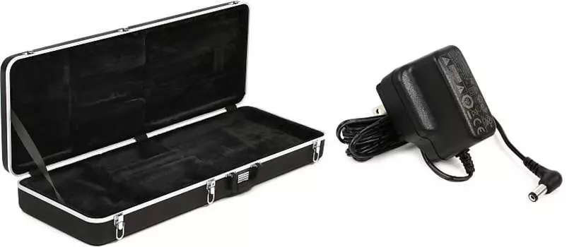 Gator GC-ELECTRIC-A Роскошный литой корпус из АБС-пластика для электрогитары с двойным вырезом в комплекте с 9-вольтовым адаптером переменного тока Dunlop ECB-003 Dunlop + Gator ECB003=1 GC-ELECTRIC-A=1