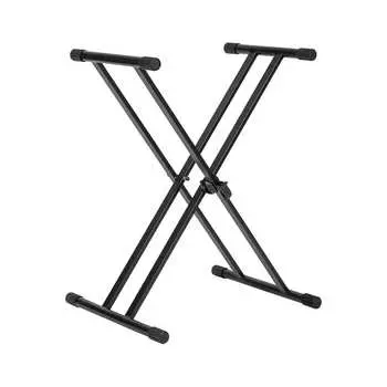 Gator GFW-KEY-2000X Frameworks Сверхмощная регулируемая подставка для клавиатуры в стиле «X» с прорезиненными уровнями