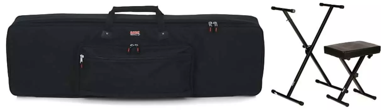 Gator GKB-88 Padded Keyboard Gig Bag в комплекте с подставкой для клавиатуры On Stage KPK6500 и скамейкой Gator + On-Stage GKB-88=1 KPK6500=1