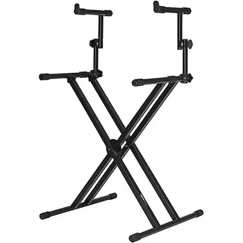 Gator Heavy Duty X-Style Keyboard Stand с регулируемым верхним ярусом GFW-KEY-5100X