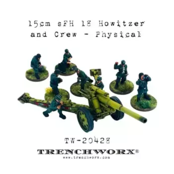 Гаубица sFH 18 и экипаж, WWII - Germany (28mm) (Trenchworx)