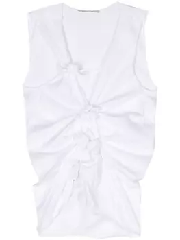 Gauchre топ со сборками, белый