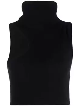 GAUGE81 Melita asymmetric knitted tank top, черный