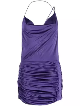 GAUGE81 платье мини Adana со сборками, фиолетовый
