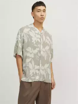 Гавайская рубашка Jack & Jones "JJEJEFF AOP RESORT SHIRT SS SN", цвет Crockery