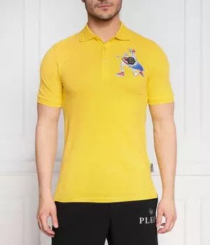 Гавайская рубашка-поло Regular fit Philipp Plein, желтый