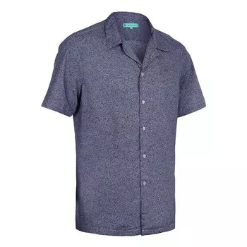 Гавайская рубашка с коротким рукавом и орнаментом Луау Mio Marino, цвет Indigo