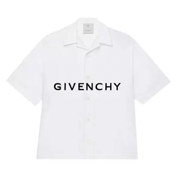 Гавайская рубашка с логотипом Givenchy, цвет: белый/черный