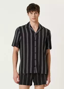 Гавайская рубашка с полосатым узором Academia, белый