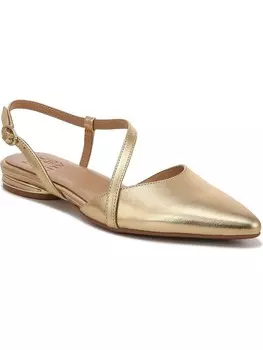 Гавайские женские кожаные босоножки с острым носком Naturalizer, цвет Gold Leather