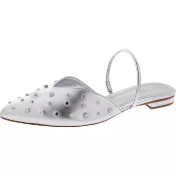 Gayle Flat женские плоские слипоны мюли SCHUTZ, цвет silver metallic napa