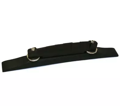 GB-0501-0E1 Мост из черного дерева и никеля в винтажном стиле для гитары Archtop Allparts GB-0501-0E1 Vintage Style Ebony/Nickel Bridge Assembly for Archtop Guitar