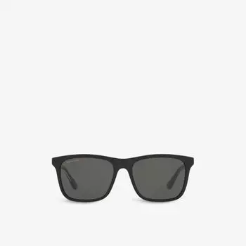 GC001659 солнцезащитные очки из ацетата в прямоугольной оправе Gucci, черный