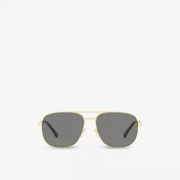 Gc001969 gg1223s солнцезащитные очки в металлической оправе пилота Gucci, желтый