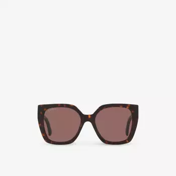 GC002027 GG1300S солнцезащитные очки из ацетата в оправе-бабочке Gucci, коричневый