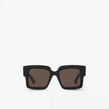 Gc002054 gg1307s солнцезащитные очки из ацетата в прямоугольной оправе Gucci, черный