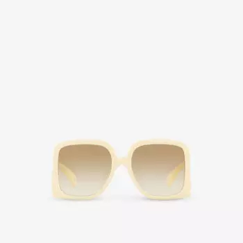 Gc002056 gg1326s солнцезащитные очки из ацетата в прямоугольной оправе Gucci, белый