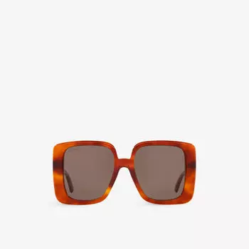 GC002074 GG1314S солнцезащитные очки из полиамида в квадратной оправе Gucci, коричневый