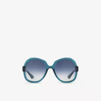 Gc002130 gg1432s солнцезащитные очки в круглой оправе Gucci, синий
