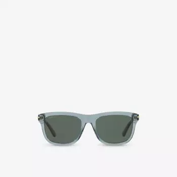 Gc002140 gg1444s солнцезащитные очки из ацетата в квадратной оправе Gucci, зеленый