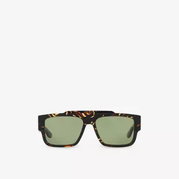 Gc002152 gg1460s солнцезащитные очки из ацетата в квадратной оправе Gucci, коричневый