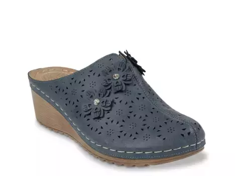 GC Shoes Krista Wedge Mule, темно-синий