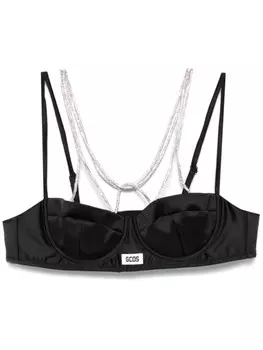 GCDS атласный топ, черный