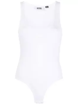 Gcds боди без рукавов с логотипом, белый