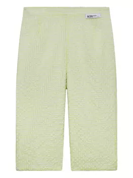 GCDS брюки капри Vichy, зеленый