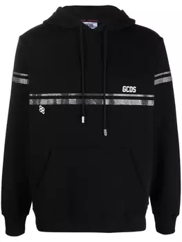 Gcds crystal-embellished hoodie, черный