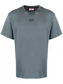 Gcds футболка Overdyed с логотипом, синий