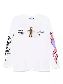 GCDS футболка с длинными рукавами, белый