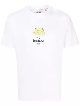 Gcds футболка с графичным принтом, белый