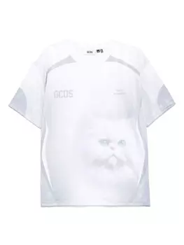 GCDS футболка с принтом, серый