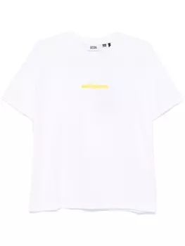 GCDS футболка с вышивкой, белый