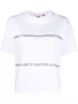 Gcds футболка со стразами, белый