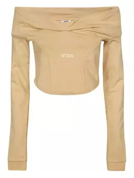 GCDS хлопковый топ, нейтральный