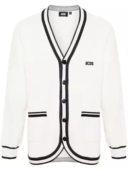 Gcds кардиган с V-образным вырезом, нейтральный цвет