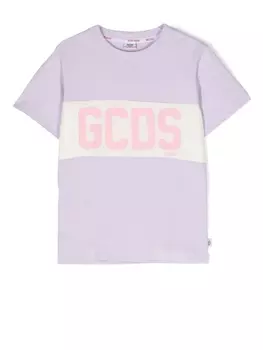 Gcds Kids футболка с логотипом, фиолетовый