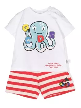 Gcds Kids комплект из футболки и шортов, белый