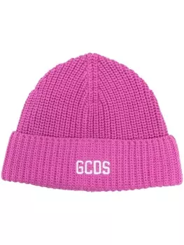 Gcds Kids шапка бини с вышитым логотипом, розовый