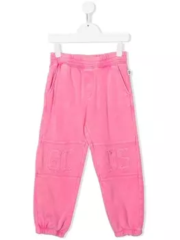 Gcds Kids спортивные брюки с нашивкой-логотипом, розовый