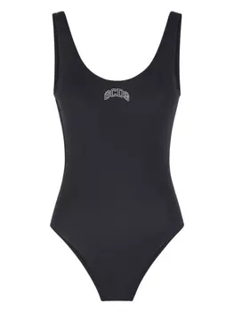 Gcds купальник с логотипом и вырезом на спине, черный