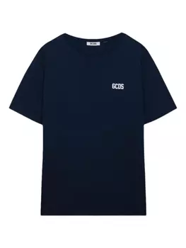 GCDS logo-print Футболка, синий