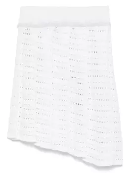 GCDS плиссированная мини-юбка, белый