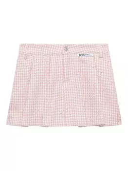 GCDS плиссированная мини-юбка, розовый