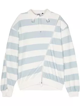 GCDS полосатая рубашка поло из джерси, синий